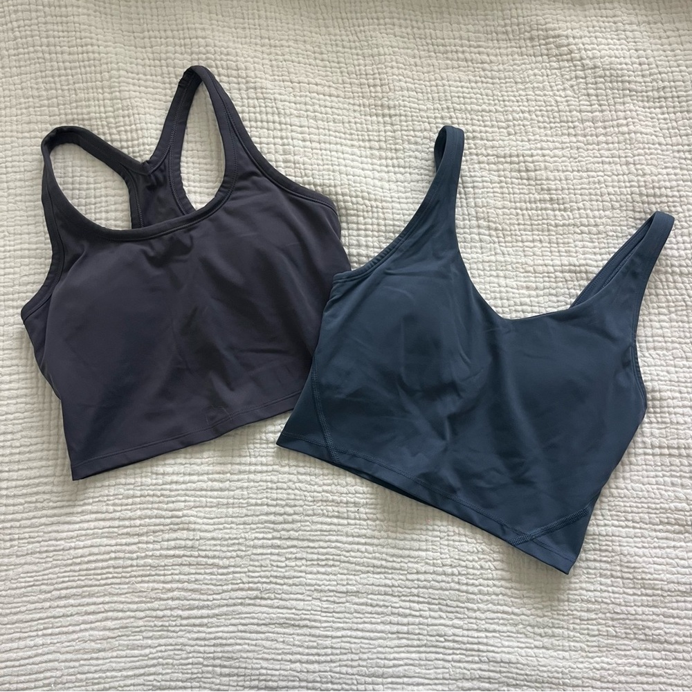 Women's Intimates Racerback Sports Bras - Gray and Blue